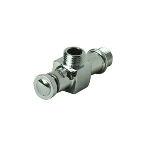 Cross Type Flush Cock - Stainless Steel, Size: Various, Silver Color, Glossy Finish | Ideal for Bathroom Fittings, Durable Metal Design