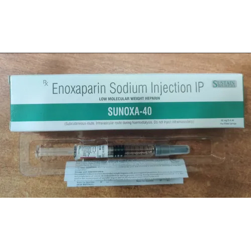 Sunoxa-40 Enoxaparin Injection 40 Mg-0.4 Ml Recommended For: Treatment And Prevention Of Blood Clots