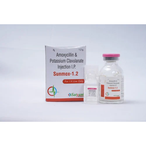 Amoxycillin and Potassium Clavunate - 1.2 gm Liquid Injection | Keep in Cool & Dry Place, Effective Antibiotic Therapy