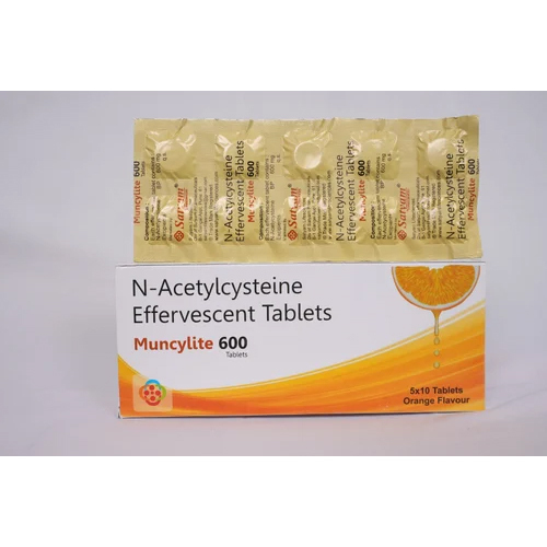 600mg Muncylite Acetylcysteine Effervescent Tablets