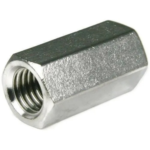 Gray Stainless Steel Hex Coupling Nut