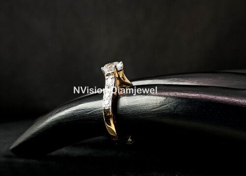 Yellow Gold Lab Grown Diamond Solitaire Wedding Ring