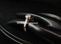 Yellow Gold Lab Grown Diamond Solitaire Wedding Ring
