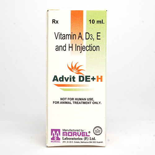 10Ml Vitamin A D3 E And H Injection Ingredients: Solution Compound