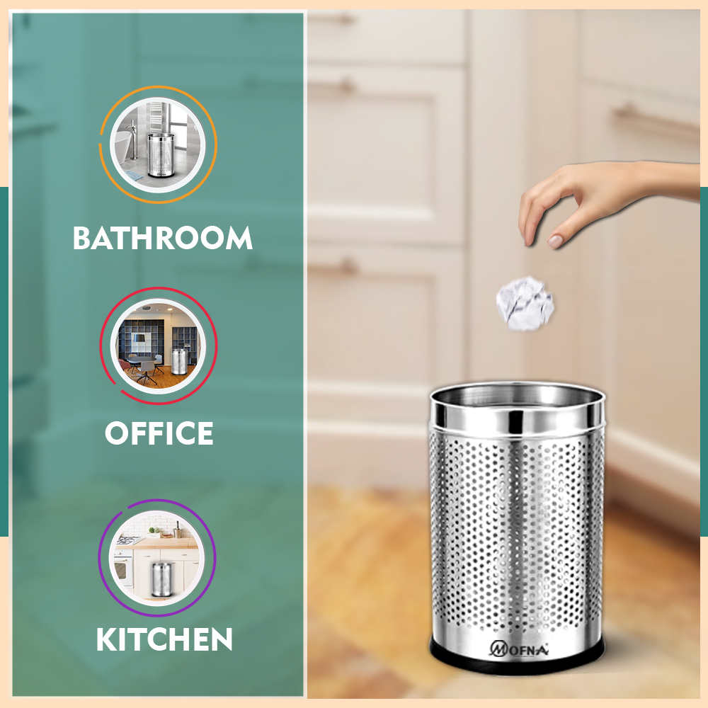 Stainless Steel Paper Basket Dustbin