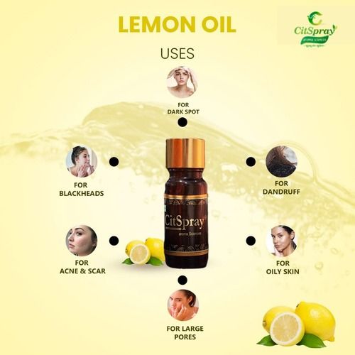 Pure Lemon Essential Oil - 100% Organic, Light Yellow to Greenish Yellow | Natural Energizing Fragrance, Pain Relief, Memory Boost, Paraben & SLS Free