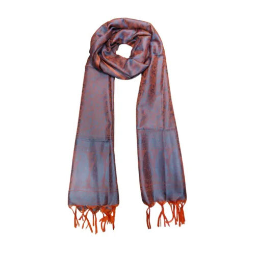 Silky Jacquard  Fringes Shawls