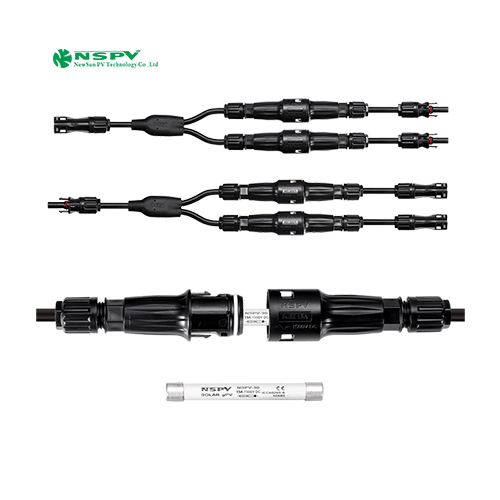 1500VDC 2 To 1 Solar Cable Assembly With Inline Fuse Connectors Solar Fuse Wiring Harness
