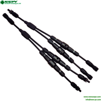 1500VDC 2 To 1 Solar Cable Assembly With Inline Fuse Connectors Solar Fuse Wiring Harness