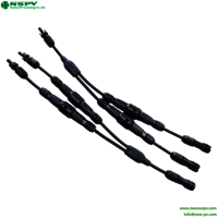 1500VDC 2 To 1 Solar Cable Assembly With Inline Fuse Connectors Solar Fuse Wiring Harness