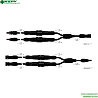 1500VDC 2 To 1 Solar Cable Assembly With Inline Fuse Connectors Solar Fuse Wiring Harness