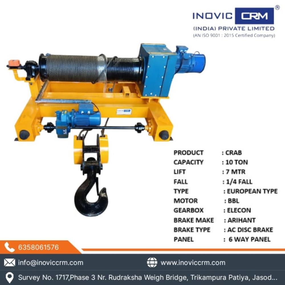 Double Girder Eot Crane Trolley - Color: Yellow & Blue