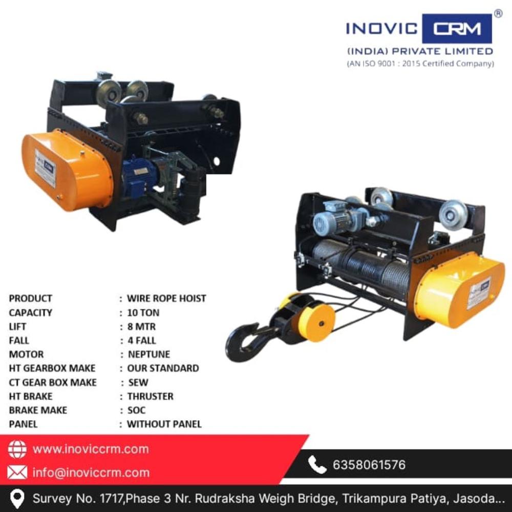 Electric Wire Rope Hoist - Capacity: 1-20 Ton/day