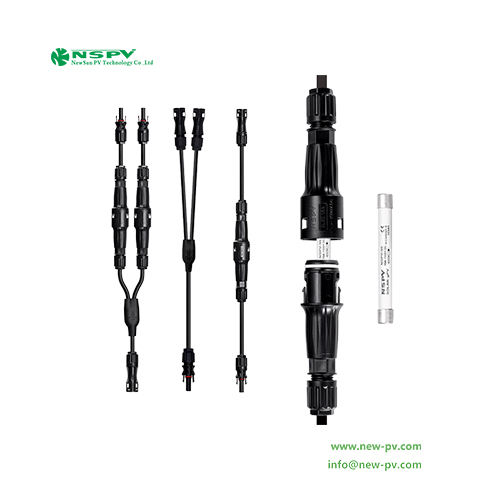 NSPV 2 To 1 Solar Cable Assembly PV Inline Fuse With Solar Connectors 1500VDC 50A Solar Fuse Connectors