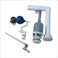 Flush Tank Fittings - Plastic Material, White Color | Easy Installation For Plastic Flush Tank Assembly
