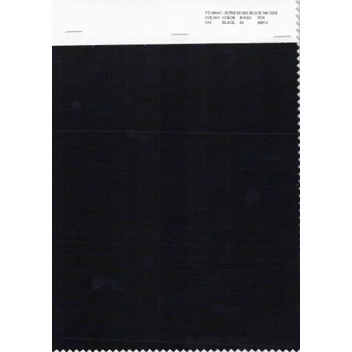 380 GSM Plain Black TR Roma Fabric