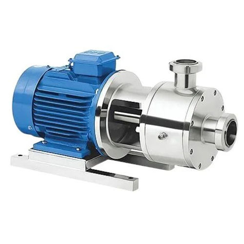 Silver-Blue Inline Homogenizer Pump