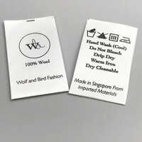 Multicolored Wash Care Garment Label