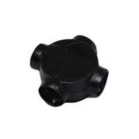 Ms Junction Box - Galvanized Steel, 32mm | Ul Certified, Black Powder Coated, Dust & Water Resistant, Easy Installation