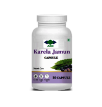 Karela Jamun Capsules - Standardized Herbal Extract, 60 Capsules, Natural Greenish-brown | Blood Sugar Support, Antioxidant, Gluten-free, Vegetarian