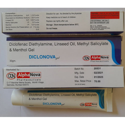 Diclofenac Diethylamine 1.16% Application: Skin