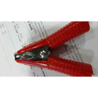 Insulated Crocodile Clip - Brass Material, Red Color | Designed For Industrial Usage, Reliable Performance For Electrical Connections