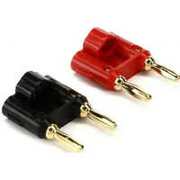 Dual Banana Plug - Industrial Use 25mm, Black/red | Warranty Included