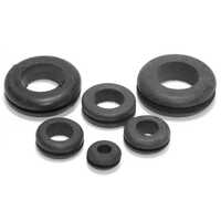 Silicone Rubber Grommet - Natural Rubber Material,  Black Color | Good Quality Design