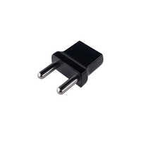 2 Pin Conversion Plug - Black, 230v Rated Voltage | Ideal For Seamless Electrical Connectivity And Versatile Plug Adaptation
