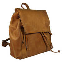 Different Available Dark Tan Regular Leather Backpack