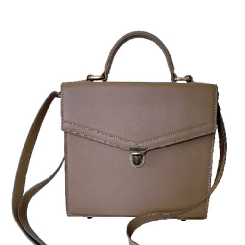 Ladies Beige Leather Bag