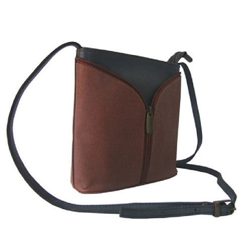 Dark Brown Leather Side Bag for Girls