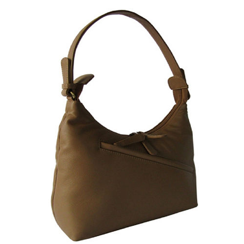 Light Tan Genuine Leather Ladies Bag