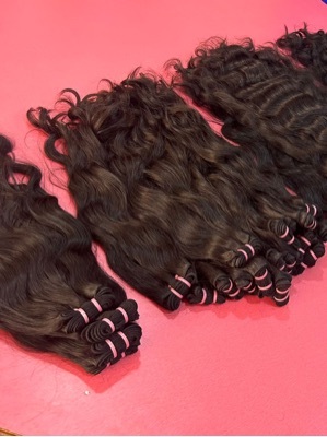 Weft hair extensions human hair
