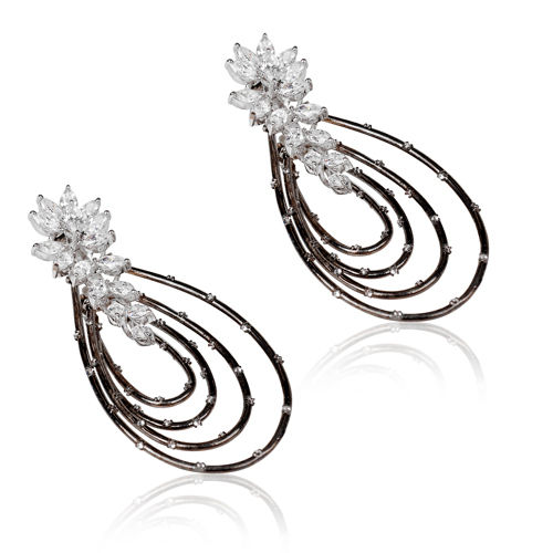 Diamond Modish Hoops Earrings