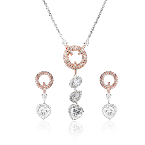 Diamond Radiant Spirit Pendant Set