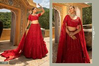 Grey Fully Zarkan Net Base Semi Stitched Glamorous Glitterati Lehenga Choli With Net Dupatta-77287