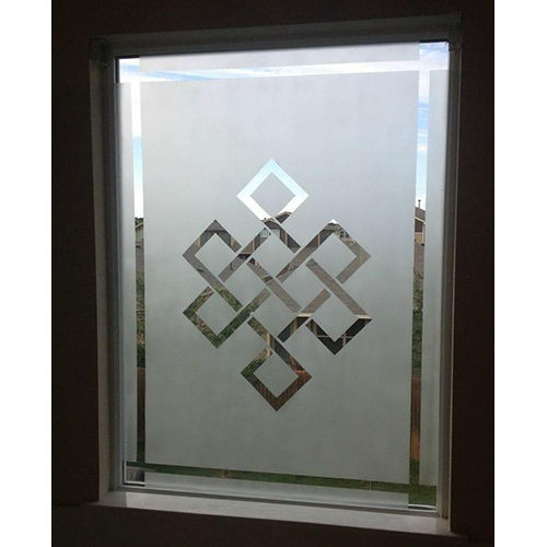 Window Glass With Acid Designs