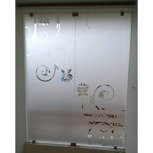 Modern Window Glass With Acid Design