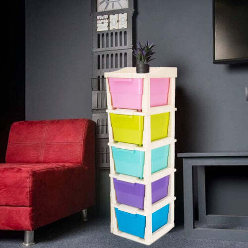 5 LAYER MULTI-PURPOSE MODULAR DRAWER STORAGE SYSTEM (0769a)