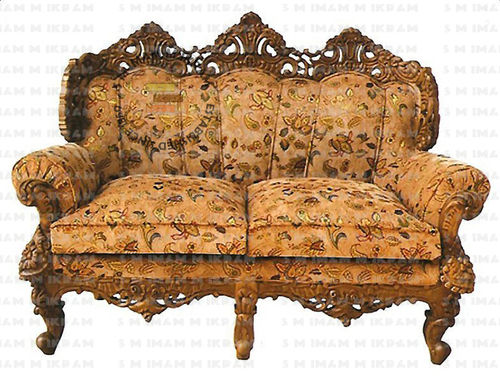 2 Seater Handicraft Wooden Sofa Set