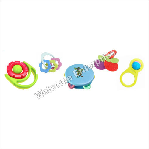 Plastic No-20341 Baby Rattles And Teethers 5 Pcs Set