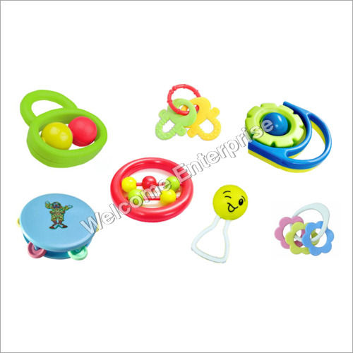 Plastic No-20351 Baby Rattles And Teethers 7 Pcs Set