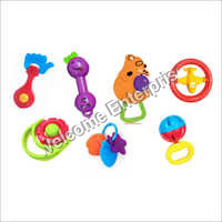 Baby Rattles And Teethers Set - 7 Pieces, Durable Plastic Material For Safe Baby Play