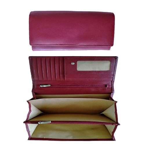 Maroon Ladies Leather Wallet