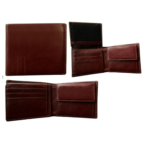 Wholesale New Design Brown Genuine Leather Wallets vintage mens