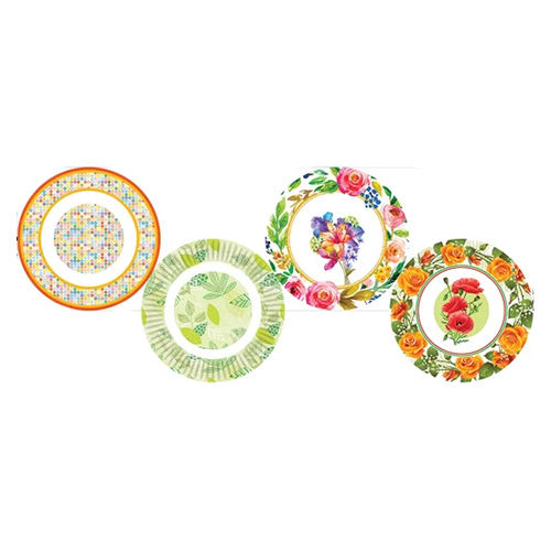 Multicolor Colour Duplex Paper Plates Circle