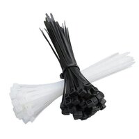 Mario Black And White Nylon Cable Tie - 1.8x100mm, Nylon 66, Uv Resistant, Self-locking, 8 Kg Tensile Strength