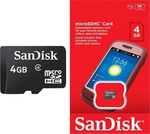 SanDisk 4GB Memory Card with 6 Months Warranty