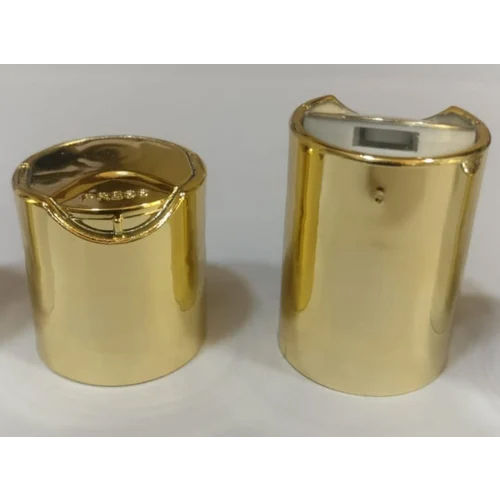 Cosmetic Flip Top Cap - Color: Golden